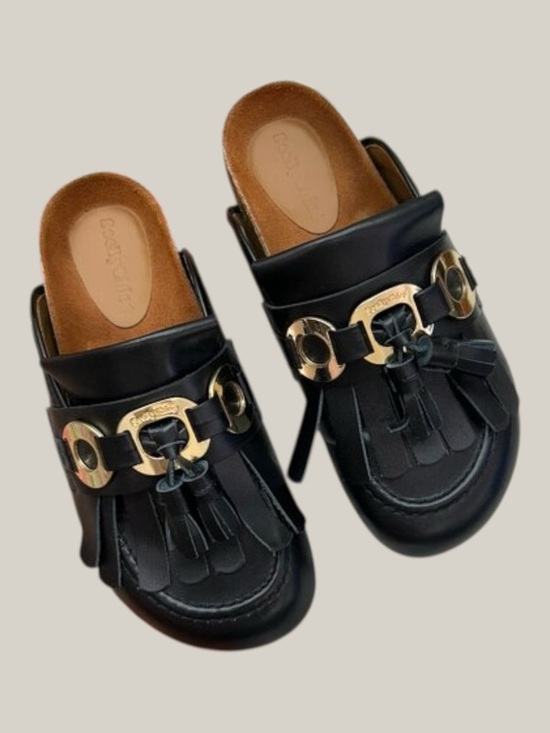 See By Chloe Shoes - See by Chloé Black Lyvi Mules. Calfskin Leather See by Chloe Slip On Sandals.